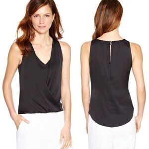 White House Black Market Drape Front Blouse XS